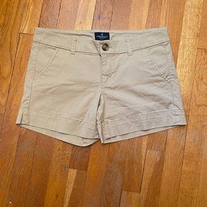American Eagle Khaki Shorts (Size 8)